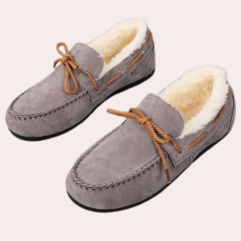 Classic Warm Ladies' Slippers - Selina-Grey-3-State of Style