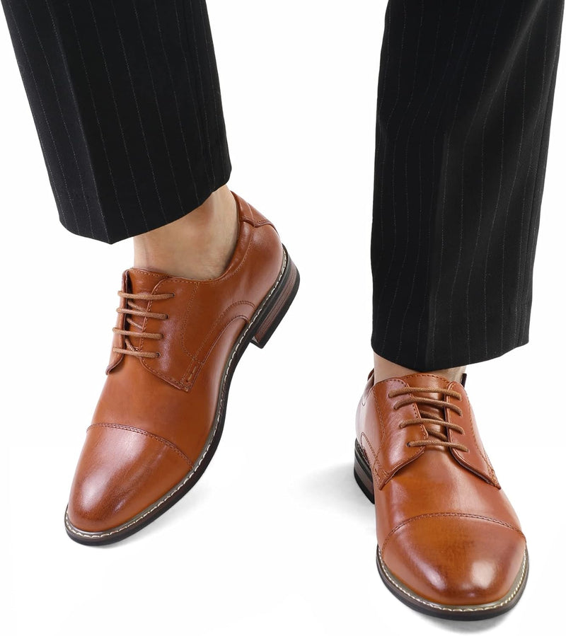 Classic Wingtip Men's Shoes - Victor-Black-6.5-State of Style