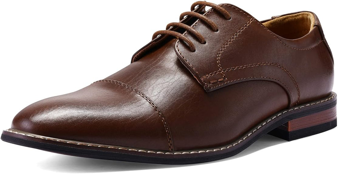Classic Wingtip Men's Shoes - Victor-Dark brown-6.5-State of Style