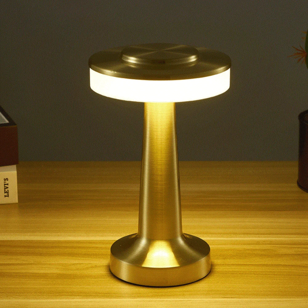 Classic Wireless Portable LED Table Lamp - LumiCrest-Gold-State of Style