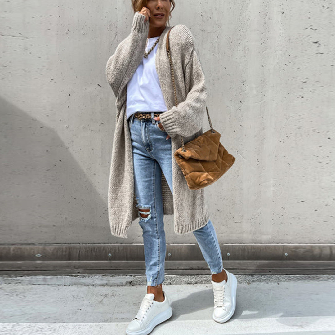 Classic Women's Cardigan - Camille-Beige-S-State of Style