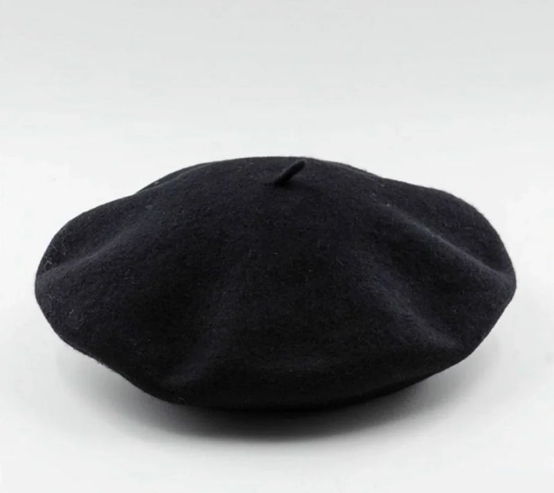 Classic Wool Beret - Marlene-Black-State of Style