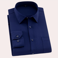Classic Wrinkle-Free Men's Shirt - Felix-Blue-S-State of Style