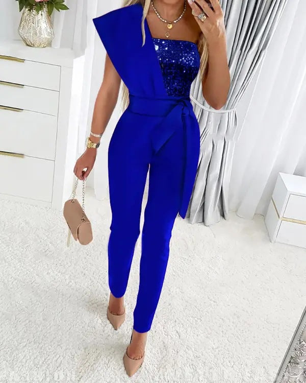 Claudia Evening Jumpsuit | Elegant, Stylish & Unique-Blue-S-State of Style