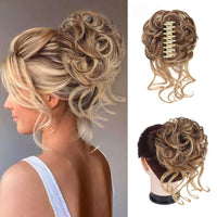 Clip with Hair Extension for Wavy Bun – CurlClip-Dark brown-State of Style