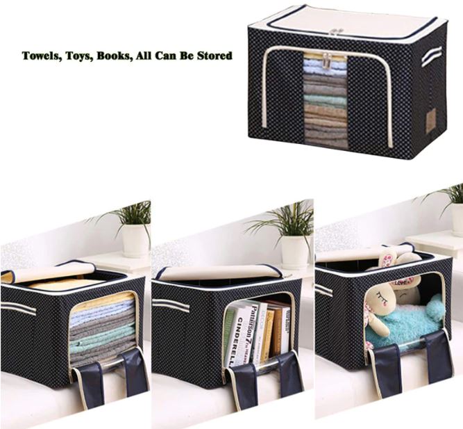 Clothes Storage Box | Space-Saving & Durable Organiser-Blue-State of Style