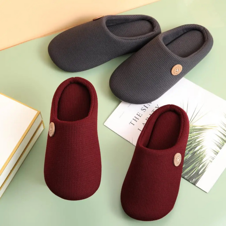 CloudStep Memory Foam Comfort Slippers-AU 4-5-Khaki-State of Style