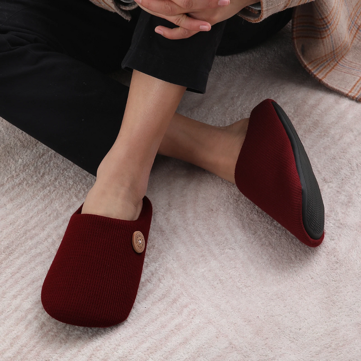 CloudStep Memory Foam Comfort Slippers-AU 4-5-Khaki-State of Style