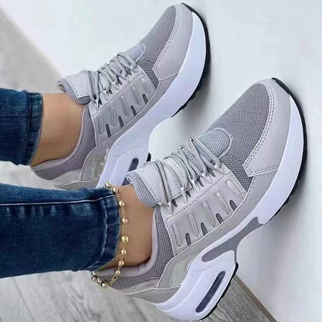 CloudStride Air | Casual Sneakers with Cushioned Heel for Women-Grey-3.5-State of Style