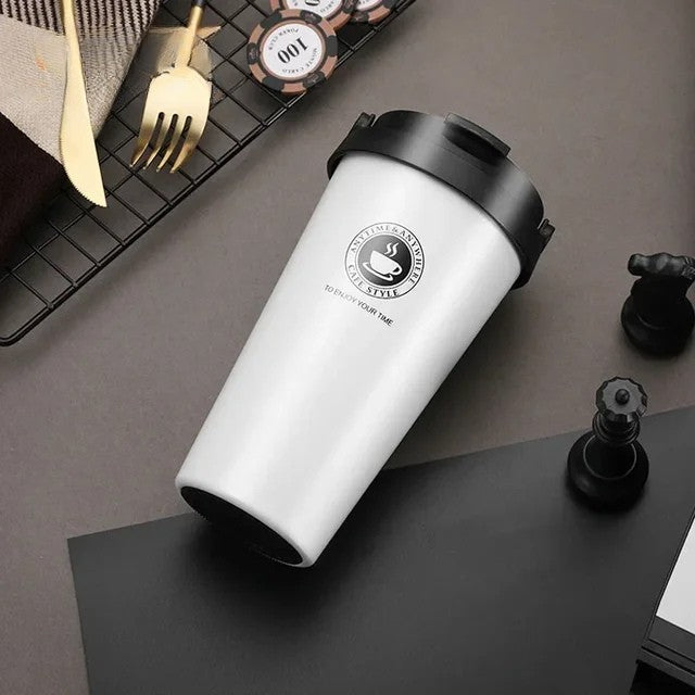 Coffee Travel Mug - ThermaSip-White-State of Style
