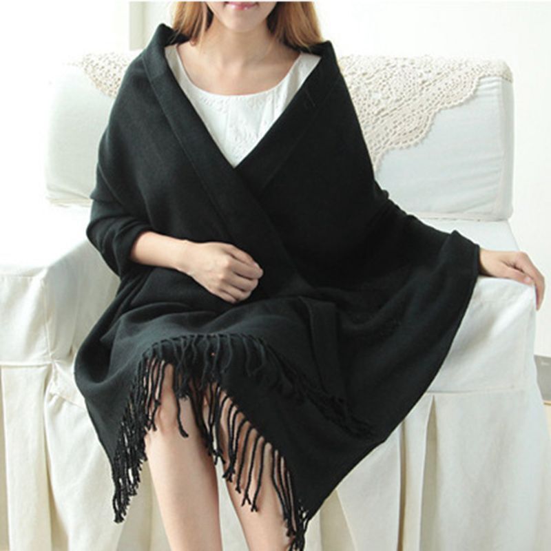 Coleen Cashmere Scarf | Soft & Stylish Winter Accessory-Black-State of Style