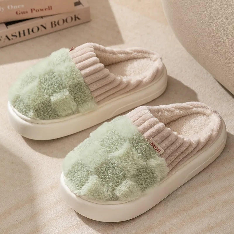 Coleen Indoor Slippers | Thick and Soft-Green-4.5-5.0-State of Style