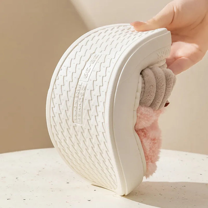 Coleen Indoor Slippers | Thick and Soft-White-4.5-5.0-State of Style