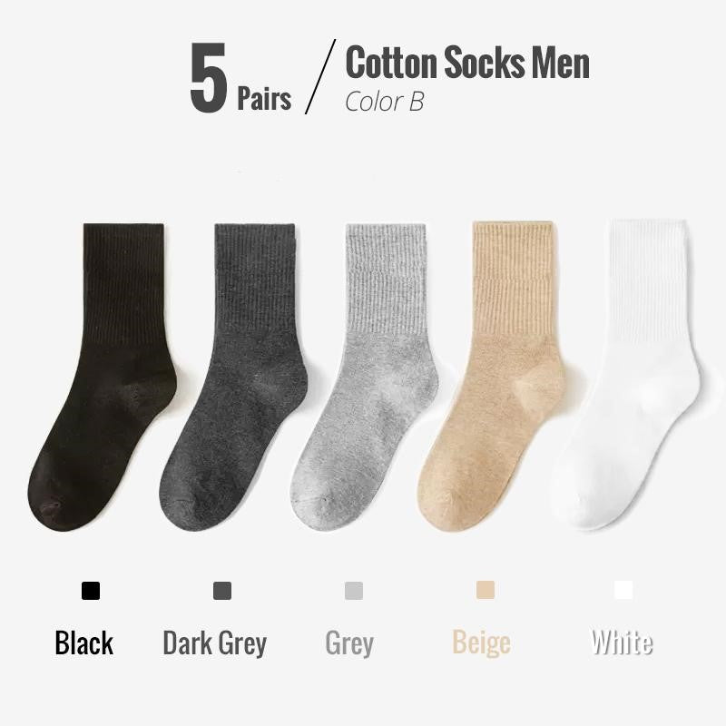 Colin Traditional Socks – 5-Pack Soft & Breathable Business Socks-Blue-State of Style