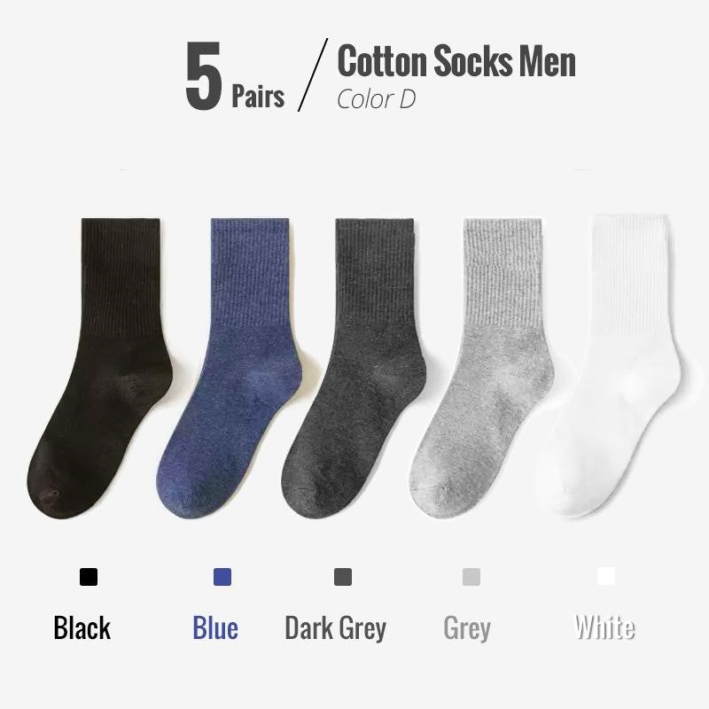 Colin Traditional Socks – 5-Pack Soft & Breathable Business Socks-Blue-State of Style