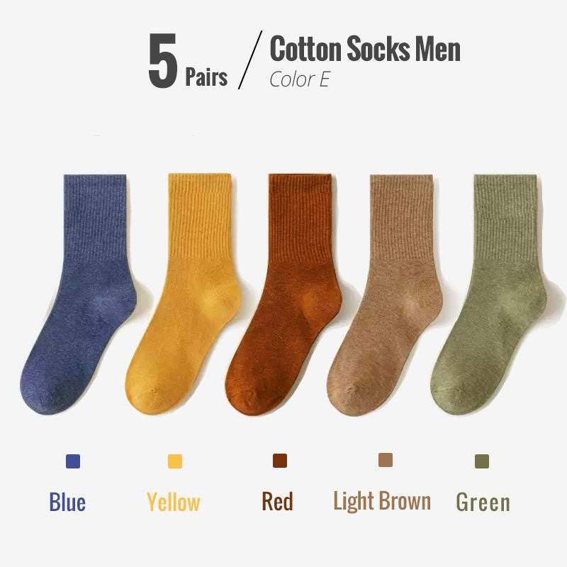 Colin Traditional Socks – 5-Pack Soft & Breathable Business Socks-Blue-State of Style