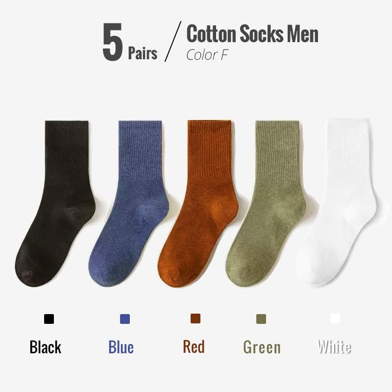 Colin Traditional Socks – 5-Pack Soft & Breathable Business Socks-Blue-State of Style