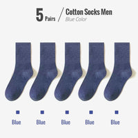 Colin Traditional Socks – 5-Pack Soft & Breathable Business Socks-Blue-State of Style
