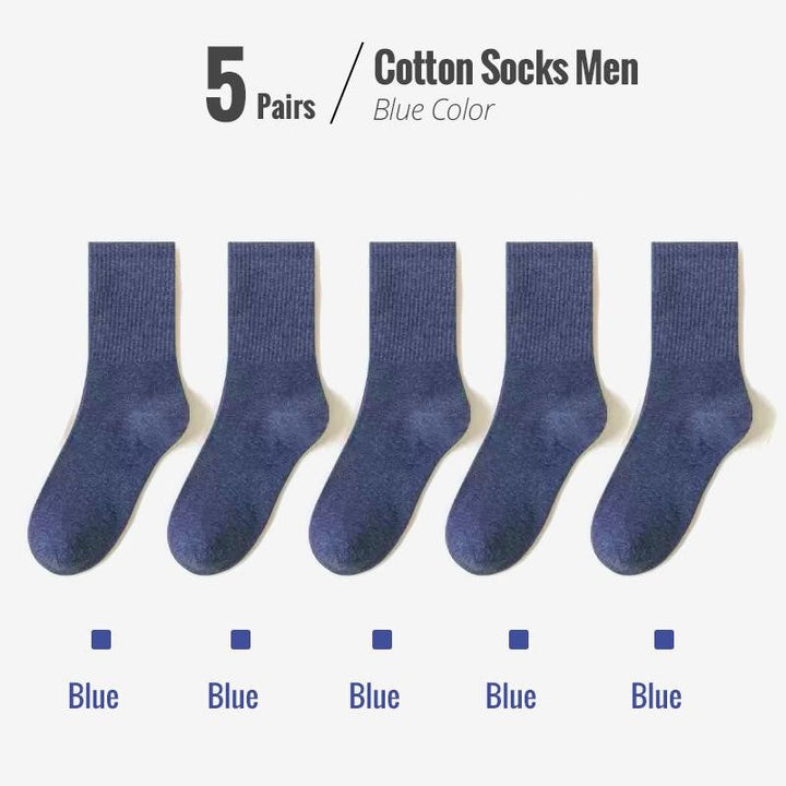 Colin Traditional Socks – 5-Pack Soft & Breathable Business Socks-Blue-State of Style