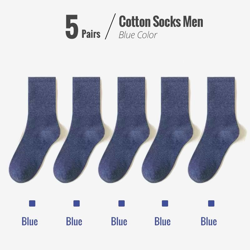 Colin Traditional Socks – 5-Pack Soft & Breathable Business Socks-Blue-State of Style