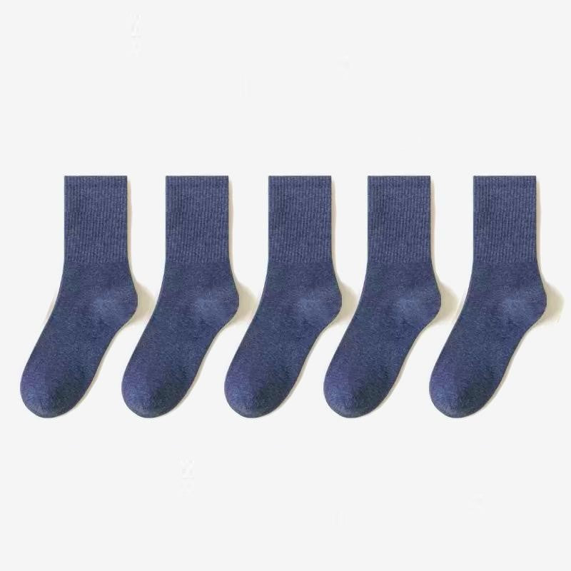 Colin Traditional Socks – 5-Pack Soft & Breathable Business Socks-Blue-State of Style