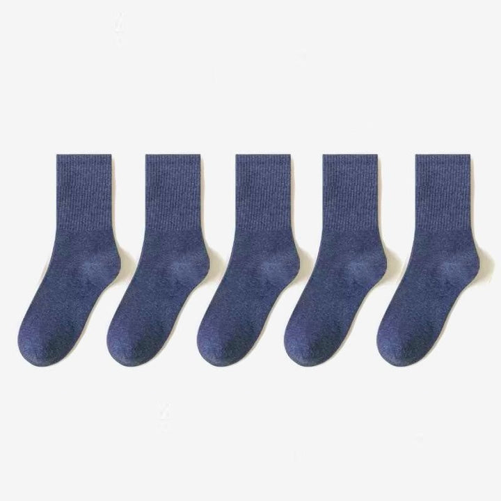 Colin Traditional Socks – 5-Pack Soft & Breathable Business Socks-Blue-State of Style