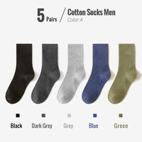 Colin Traditional Socks – 5-Pack Soft & Breathable Business Socks-Blue-State of Style