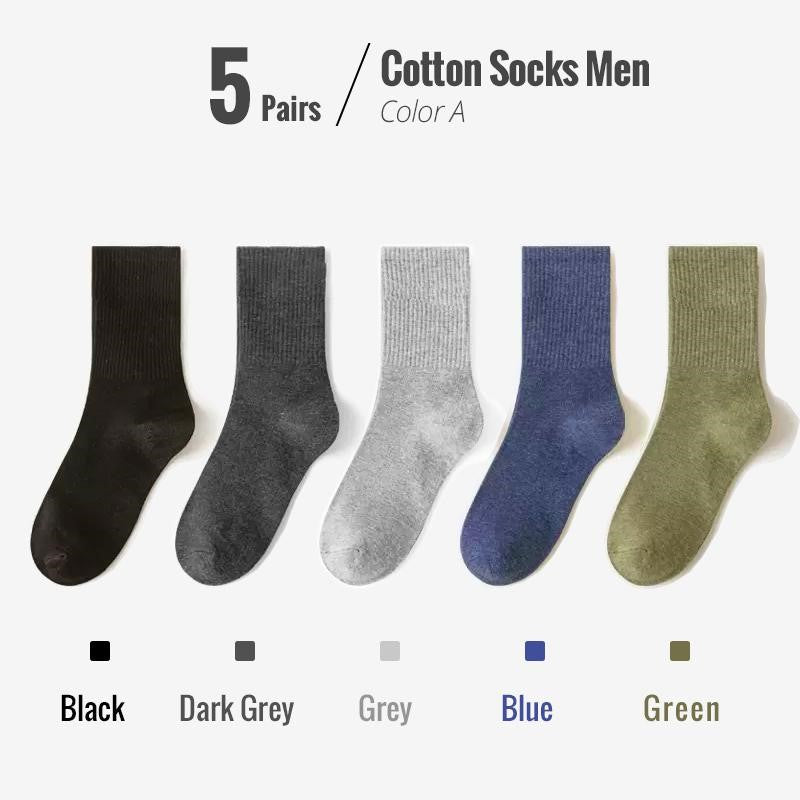 Colin Traditional Socks – 5-Pack Soft & Breathable Business Socks-Blue-State of Style