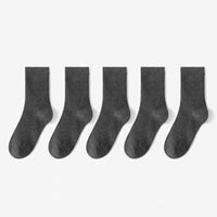 Colin Traditional Socks – 5-Pack Soft & Breathable Business Socks-Dark Grey-State of Style