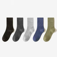 Colin Traditional Socks – 5-Pack Soft & Breathable Business Socks-Set A-State of Style