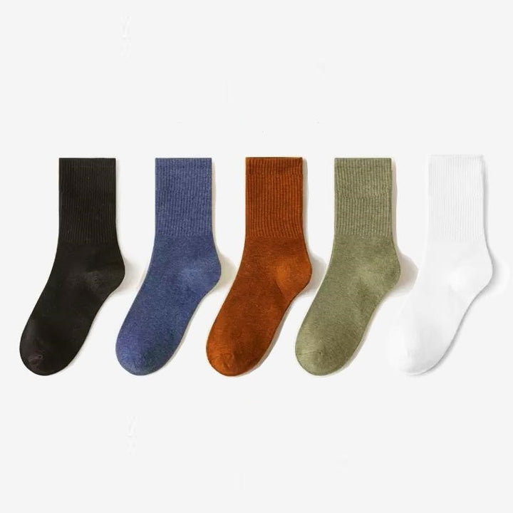 Colin Traditional Socks – 5-Pack Soft & Breathable Business Socks-Set F-State of Style