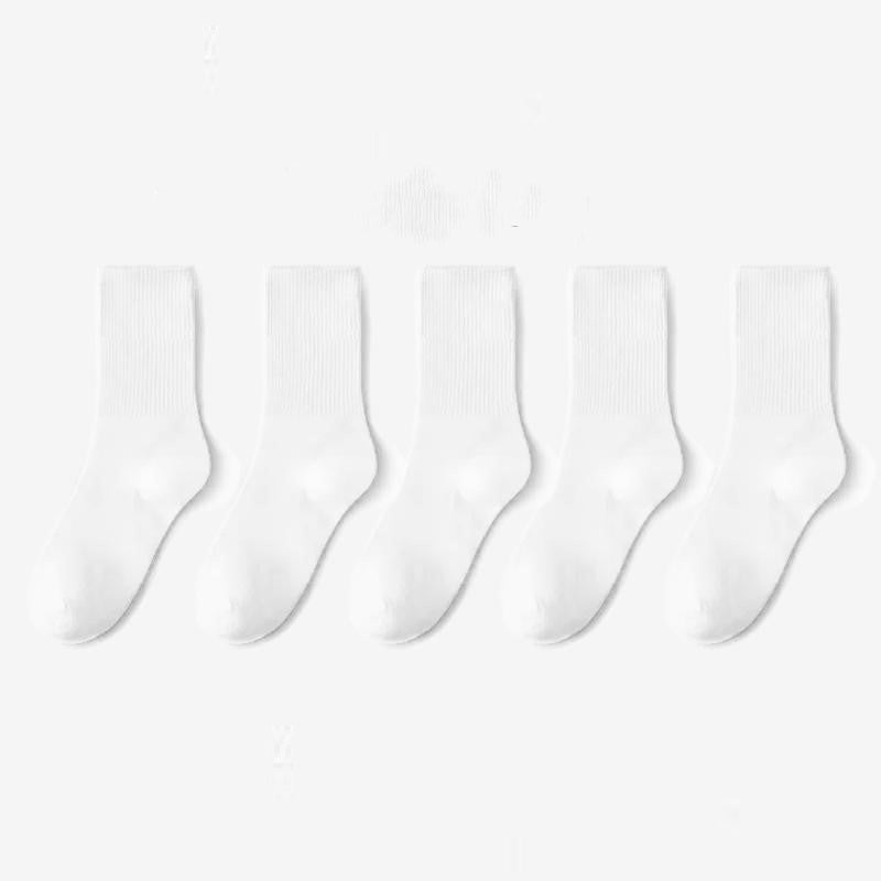 Colin Traditional Socks – 5-Pack Soft & Breathable Business Socks-White-State of Style