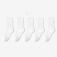 Colin Traditional Socks – 5-Pack Soft & Breathable Business Socks-White-State of Style