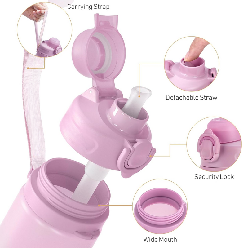 Collapsible 600 ml Silicone Water Bottle - Leakproof & BPA-free-Black-State of Style