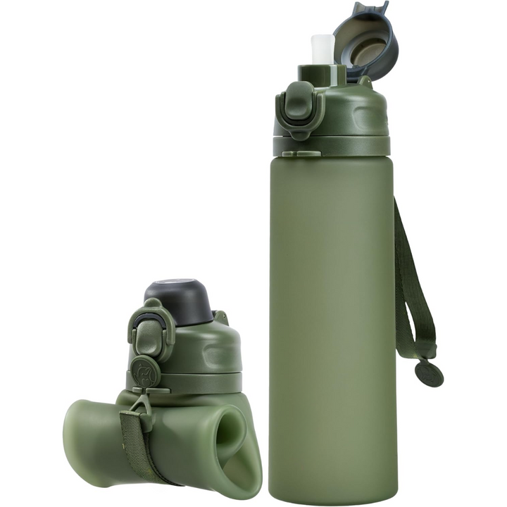 Collapsible 600 ml Silicone Water Bottle - Leakproof & BPA-free-Jungle-State of Style