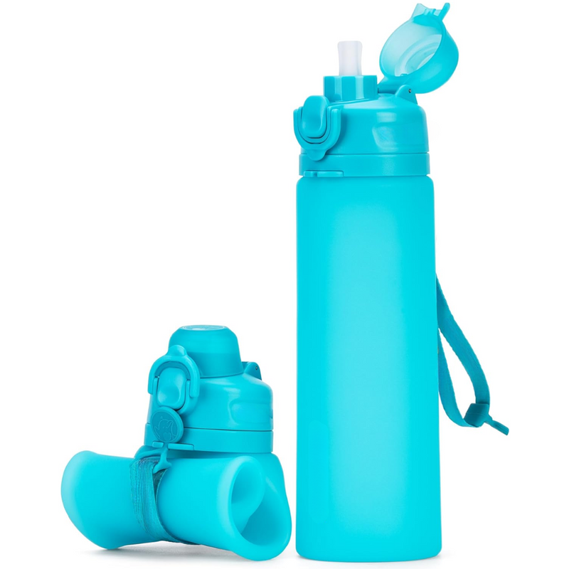 Collapsible 600 ml Silicone Water Bottle - Leakproof & BPA-free-Ocean-State of Style