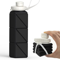 Collapsible Silicone Bottle – 610ml, Leak-proof & Portable-Black-State of Style