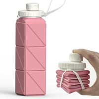 Collapsible Silicone Bottle – 610ml, Leak-proof & Portable-Pink-State of Style