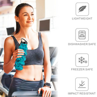 Collapsible Travel Water Bottle - 575 ML Reusable Silicone-Army Green Camouflage-State of Style