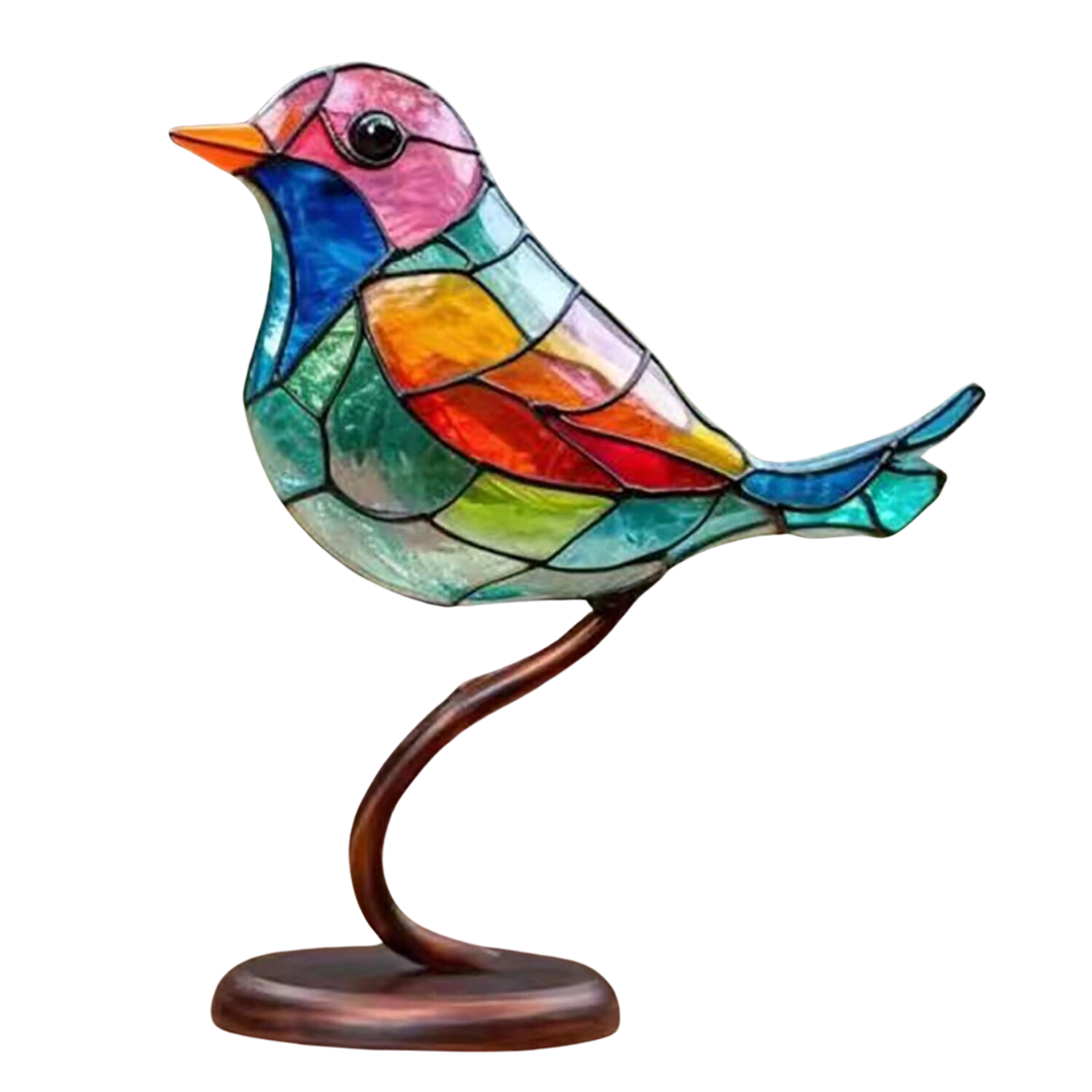 Colored Birds on Branch Decorative Figure - ColorBirds-Self Confidence-State of Style