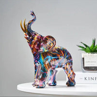 Colored Elephant Sculpture - ColorSplash-State of Style