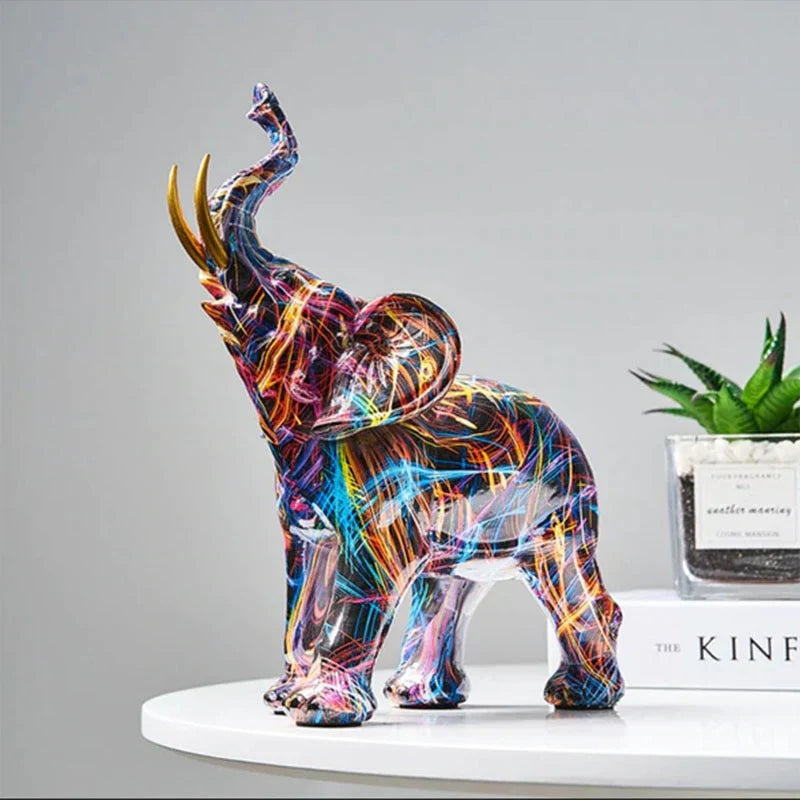 Colored Elephant Sculpture - ColorSplash-State of Style