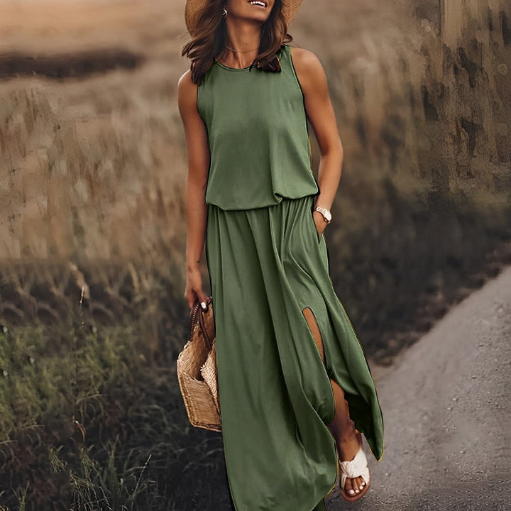 Colorful Stylish Summer Dress - Sophie Richter-Dark Green-S-50% OFF!-State of Style
