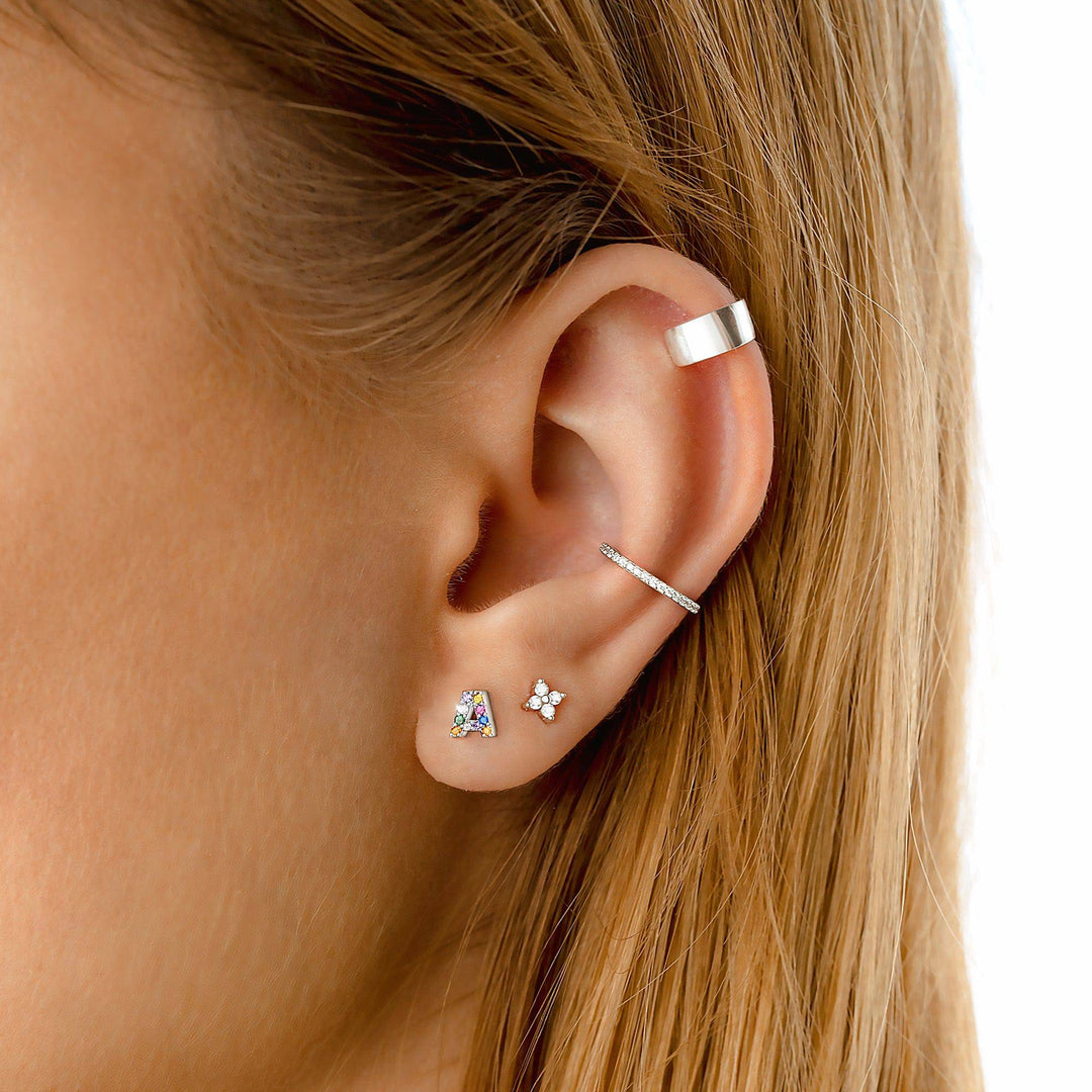 Coloured Letter Earrings - Letria-A-Gold-State of Style