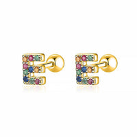 Coloured Letter Earrings - Letria-E-Gold-State of Style
