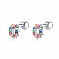 Coloured Letter Earrings - Letria-O-Silver-State of Style
