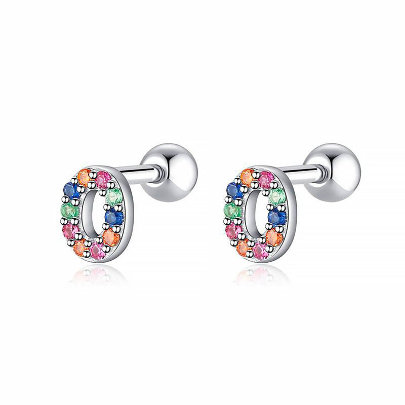 Coloured Letter Earrings - Letria-O-Silver-State of Style