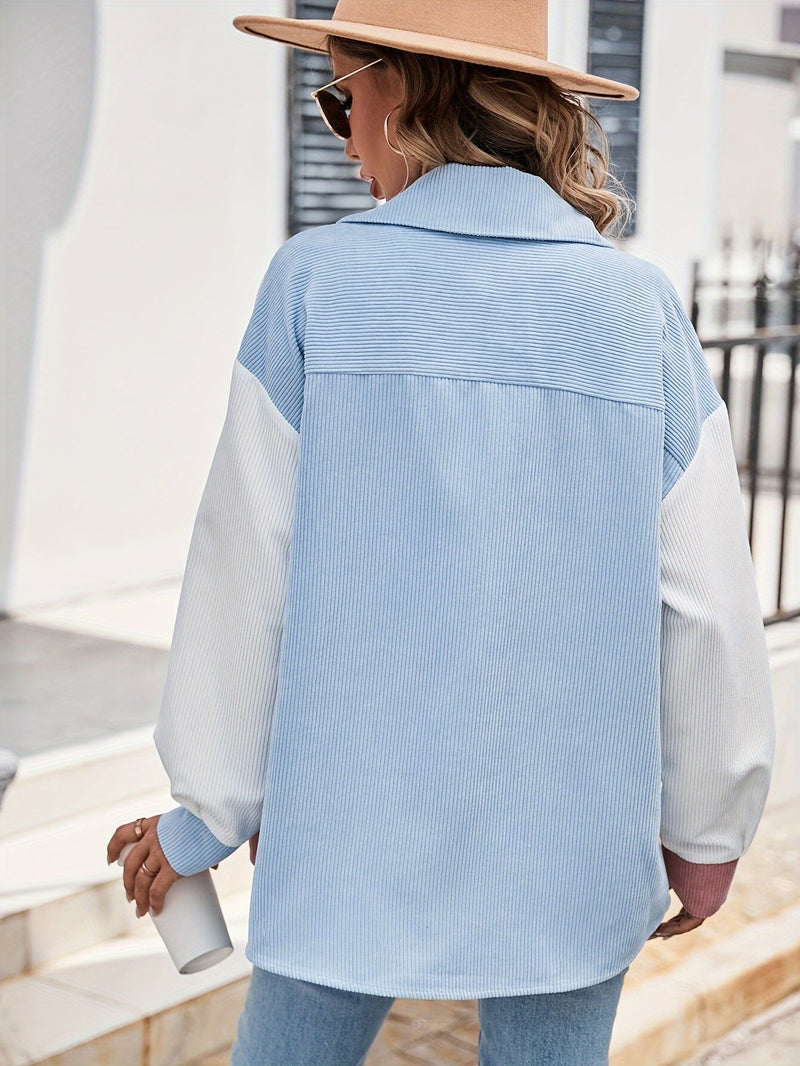 Colourful Blouse with Button Closure - Lina-Green/Pink-S-State of Style