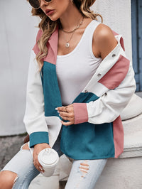 Colourful Blouse with Button Closure - Lina-Green/Pink-S-State of Style