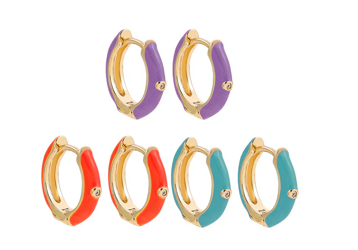 Colourful Earcandy Earrings | Stylish & Fun Jewellery-Lavender-Cherry Red-Lake Blue-State of Style